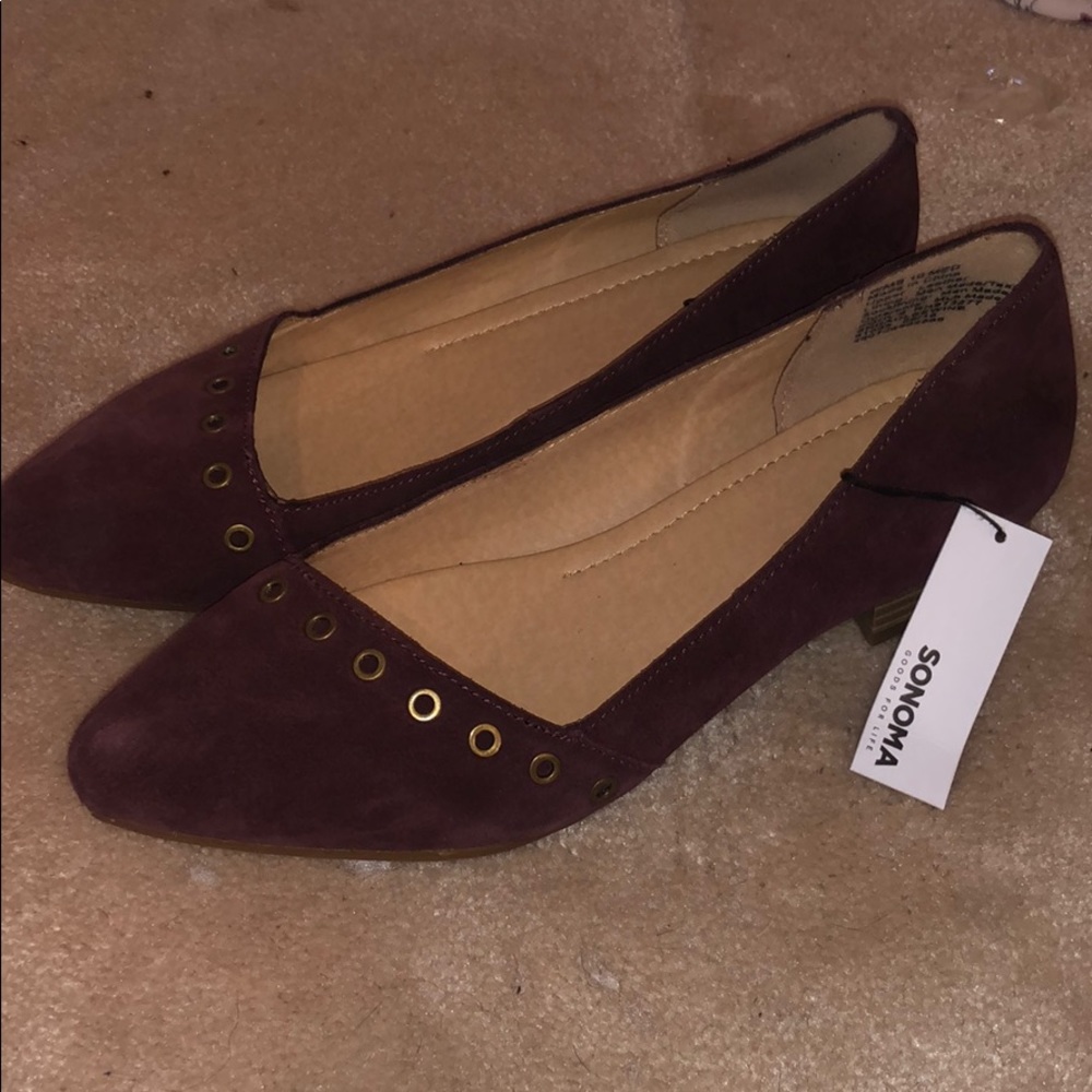 Burgundy shoes